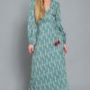 Long Sleeve wrap Maxi Dress