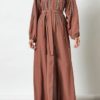 Emproidered front open Abaya
